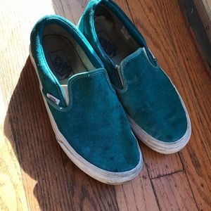 Slip On Blue Vans Suede